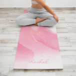 Esterilla De Yoga Pinta rosa y patrón Purpurina personalizado<br><div class="desc">Diseño personalizado de pintura y patrón Purpurina.</div>