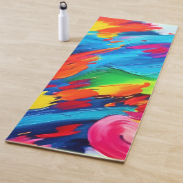 Esterilla De Yoga Pintado alegre de explosión de color