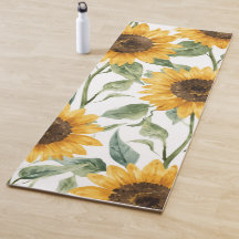 Pintura Acuarela Floral Amarilla Girasoles