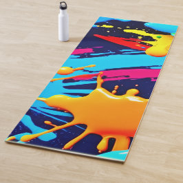 Esterilla De Yoga Pintura animada de neón en expresión fluida