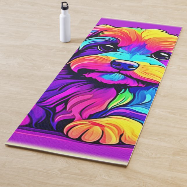 Esterilla De Yoga Pintura de cachorro arco iris (In situ)