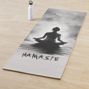 Esterilla De Yoga Pintura de tinta blanca negra del instructor de me