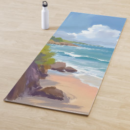 Esterilla De Yoga Pintura del Océano de la Bahía de la Playa de Cape