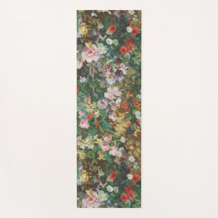 Esterilla De Yoga Pintura floral de flores coloridas vintage bonitas