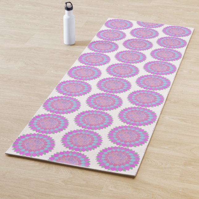 Esterilla De Yoga Pintura Holi salpicar rangoli floral (In situ)