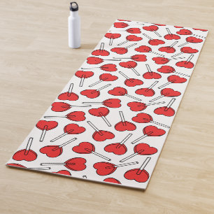 Esterilla De Yoga Piruetas Rojas, Piruetas de Corazón, Patrón de Pir