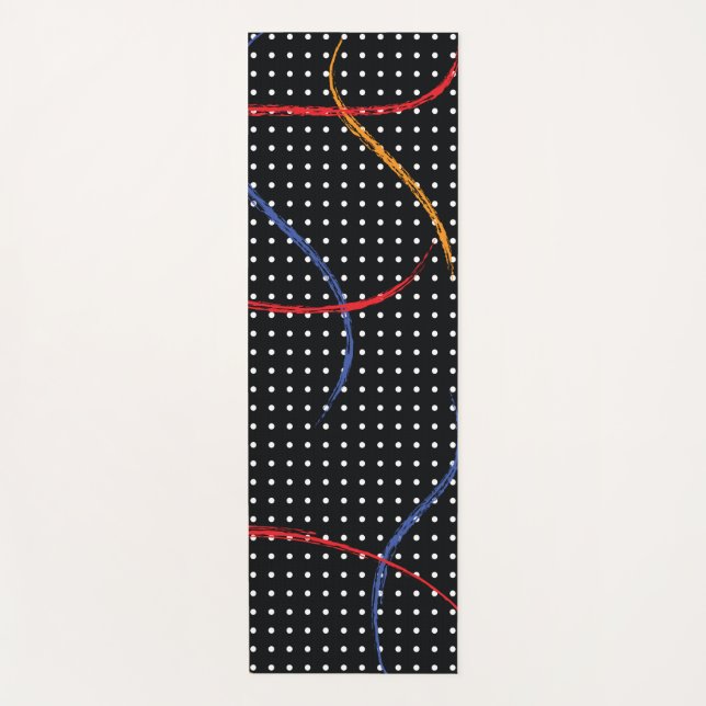 Esterilla De Yoga Placa y puntos de pintura retro (Anverso)