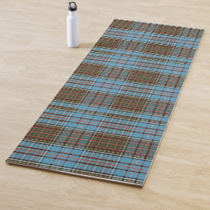 Esterilla De Yoga Plaid Clan Anderson Verde azulado Check Tartan