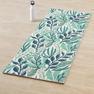 Esterilla De Yoga Plantas verdes botánicas hojas modernas