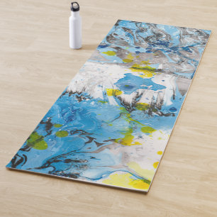 Esterilla De Yoga Plantilla abstracta moderna de moda Blanco amarill