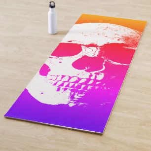 Esterilla De Yoga Plantilla de cráneo Naranja amarillo morado rojo a