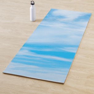 Esterilla De Yoga Plantilla de diseño de nubes de cielo azul Eleganc