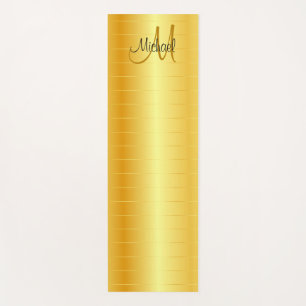 Esterilla De Yoga Plantilla Monogramada Faux Gold Elegant Moderno
