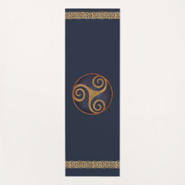 Esterilla De Yoga Plantilla Personalizado de Triskelion Celta (Azul)