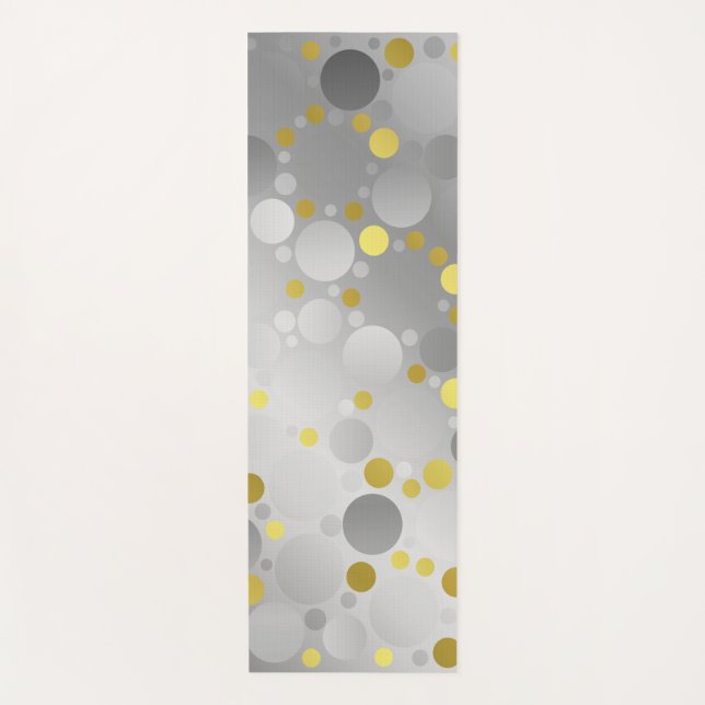 Esterilla De Yoga plata, bola, brillante, esfera, redonda, metalizad (Anverso)