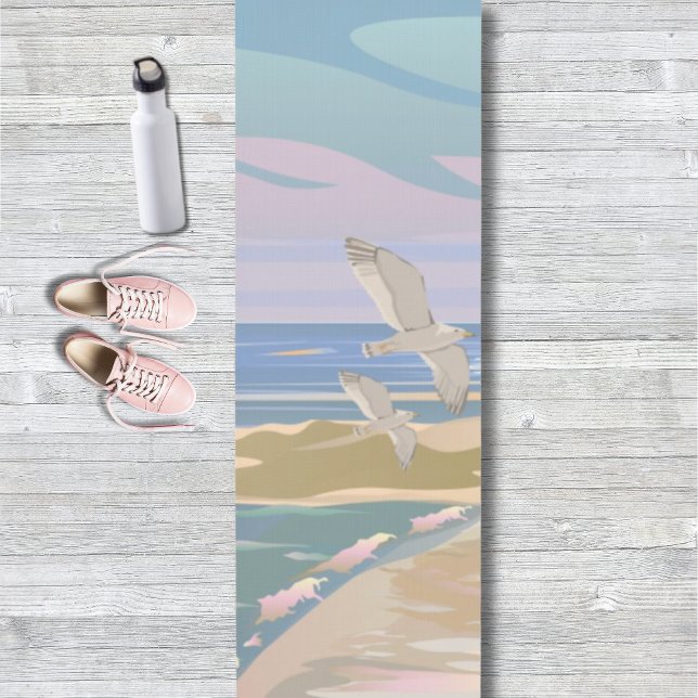 Esterilla De Yoga Playa de Meditación (Pastel Summer Beach Art Yoga Mat)