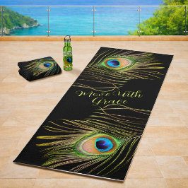 Esterilla De Yoga Pluma de Pavo Real – Muévete con Gracia Motivación