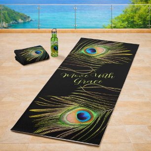 Esterilla De Yoga Pluma de Pavo Real – Muévete con Gracia Motivación