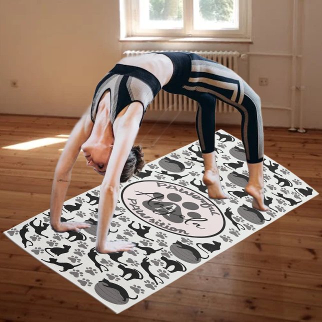 Esterilla De Yoga Poderosa posición de la pata de gato estirando la  (Subido por el creador)