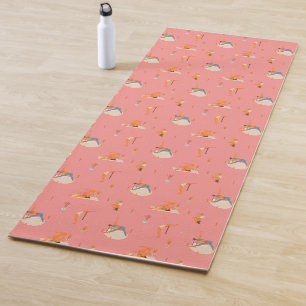 Esterilla De Yoga Posturas de Rutina de Yoga Estiramientos Rosa