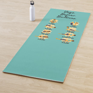 Esterilla De Yoga Posturas de Yoga Antes de Dormir Rutina Posturas C