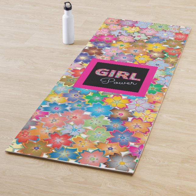 Esterilla De Yoga Potencia chica | Mujer de Flor Silvestre Rosa (In situ)