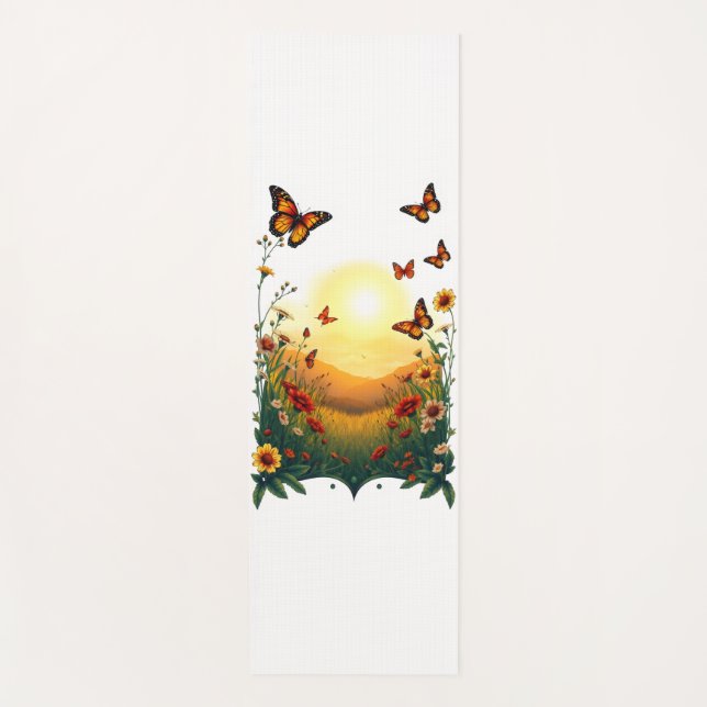 Esterilla De Yoga pradera de primavera exuberante (Anverso)