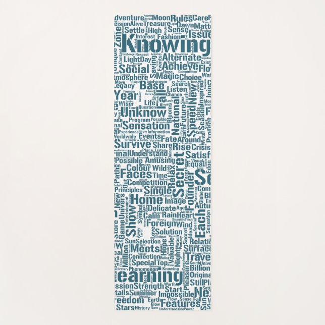 Esterilla De Yoga Pregunta Apprendre Nuage MotssTexte Motif Mensaje (Anverso)