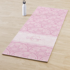 Esterilla De Yoga Preppy personalizada en Mandala rosa Art Deco
