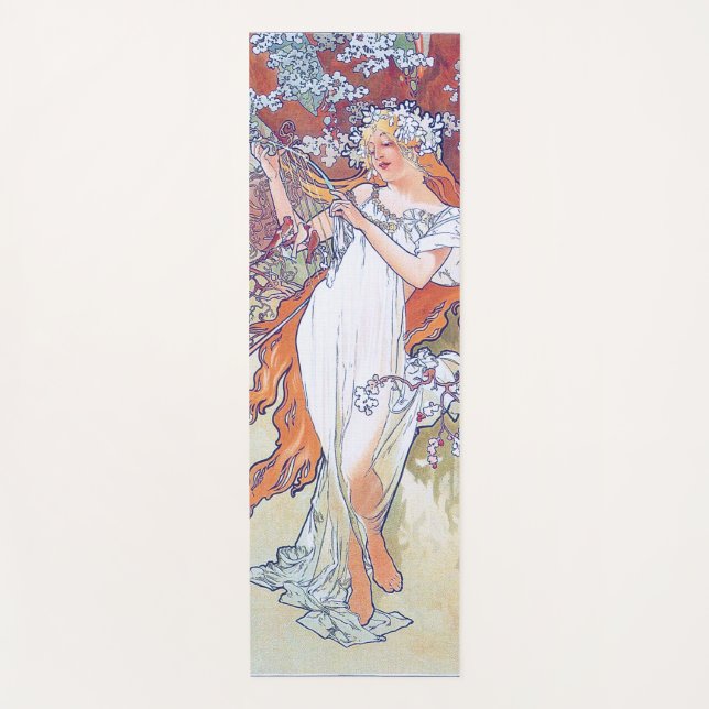 Esterilla De Yoga Primavera (cuatro estaciones), Alphonse Mucha (Anverso)