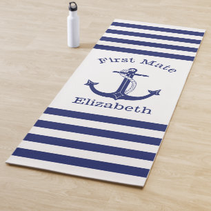 Esterilla De Yoga Primer compañero de los azules marinos náuticos
