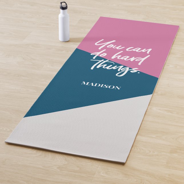 Esterilla De Yoga Puede hacer cosas duras Personalizado de Hod Gris  (In situ)