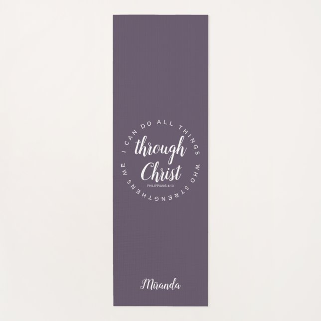 Esterilla De Yoga Puedo Hacer Todas Las Cosas A Través De La Oración (Anverso)