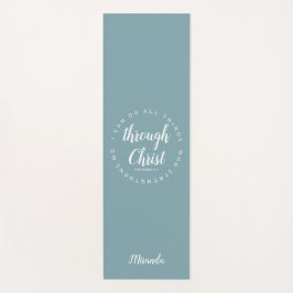 Esterilla De Yoga Puedo Hacer Todas Las Cosas A Través Del Verde Azu