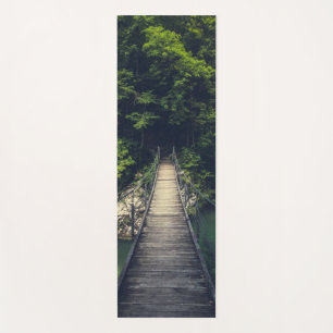 Esterilla De Yoga Puente colgante simple río Idrijca, Eslovenia