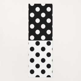 Esterilla De Yoga Punto de Polka Inverso de la mitad de color blanco