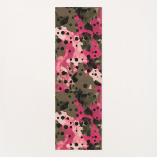Esterilla De Yoga Punto Polka Rosado y Híbrido de Camuflaje