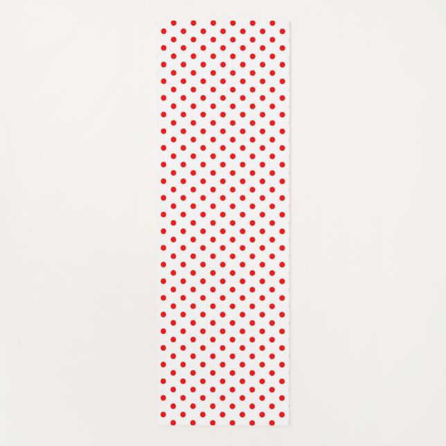 Esterilla De Yoga Puntos del Polka Rojo (Anverso)