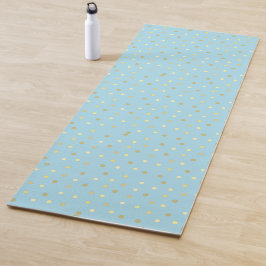 Esterilla De Yoga Puntos Pastel Blue Gold Confetti