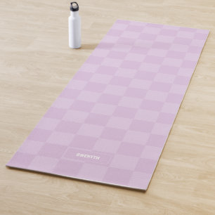 Esterilla De Yoga Purple de lavadora de cemento de azúcar a cuadros