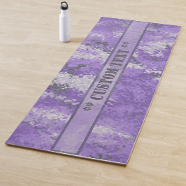 Esterilla De Yoga Purple Digi Camo con Personalizado Textos