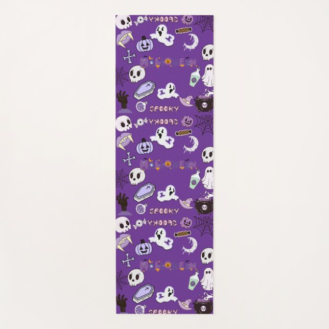 Esterilla De Yoga Purple Halloween (Anverso)