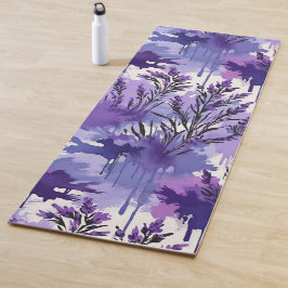 Esterilla De Yoga Purple Watercolor with Florals