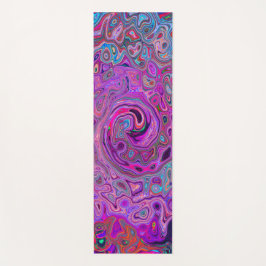 Esterilla De Yoga Púrpura, azul y rojo Resumen Swirte retro