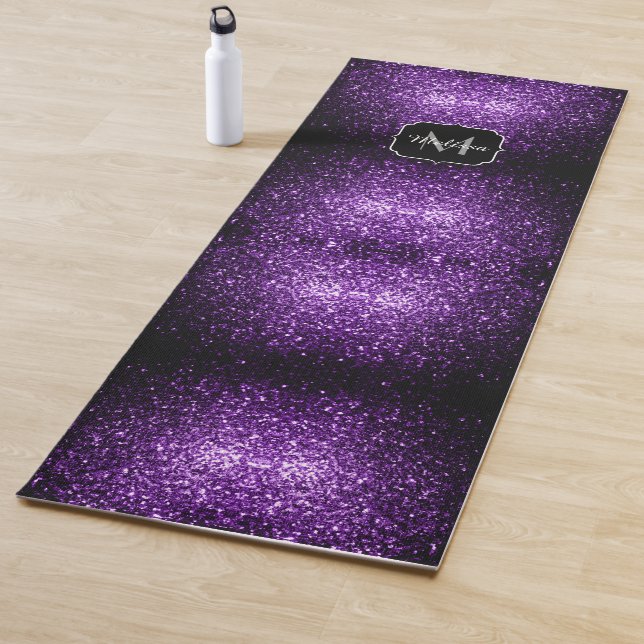 Esterilla De Yoga Purpurina brillante oscuro morado chispas Monogram (In situ)