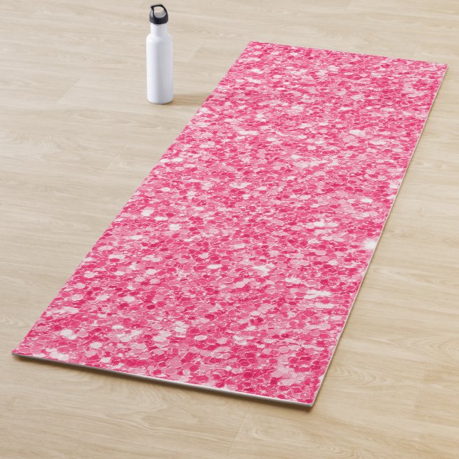 Esterilla De Yoga Purpurina de Faux Rosado (In situ)