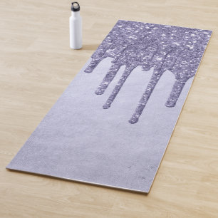 Esterilla De Yoga Purpurina morado de goteo Vierta de hielo de lav