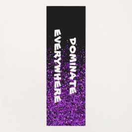 Esterilla De Yoga Purpurina púrpura en dominó negro por todas partes