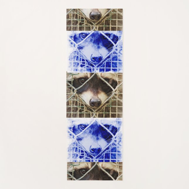 Esterilla De Yoga Raccón sobre alfombras de yoga (Anverso)