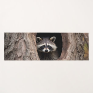 Esterilla De Yoga Racoon en la cueva del árbol